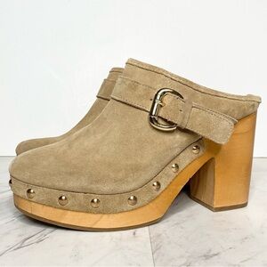 Steve Madden Hilde Tan Suede Platform Mule 11M